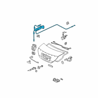 OEM 2011 Honda Civic Cable, Trunk & Fuel Lid Opener Diagram - 74880-SVA-A01