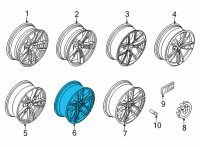 OEM BMW M440i DISC WHEEL, LT.ALLOY, JET BL Diagram - 36-11-8-747-000