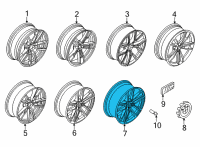 OEM BMW 230i xDrive DISC WHEEL LA JET BLACK SOLI Diagram - 36-11-1-543-824