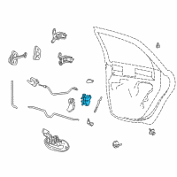 OEM 2001 Ford Taurus Latch Assembly Diagram - 6F1Z-5426412-A