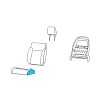 OEM 2009 Jeep Liberty Seat Cushion Foam Diagram - 68004570AA