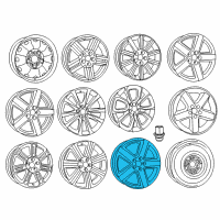 OEM 2012 Dodge Avenger Wheel Alloy Diagram - 1SP77XZAAB