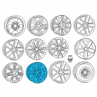 OEM 2011 Chrysler 200 Aluminum Wheel Diagram - 1KW35XZAAB
