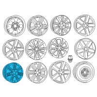 OEM 2014 Chrysler 200 Aluminum Wheel Diagram - 1TL91DX8AB