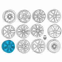 OEM 2010 Dodge Avenger Aluminum Wheel Diagram - 1TL91DX8AB