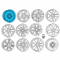 OEM 2009 Chrysler Sebring Steel Wheel Diagram - 5105665AA