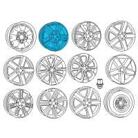 OEM 2012 Dodge Avenger Wheel Alloy Diagram - XX67PAKAC