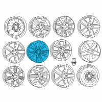 OEM Chrysler 200 Aluminum Wheel Diagram - 5NL47DX8AA