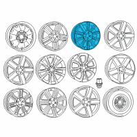 OEM 2012 Dodge Avenger Aluminum Wheel Diagram - 1KW34PAKAA