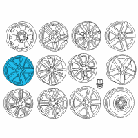 OEM Chrysler 200 Aluminum Wheel Diagram - 1TA78DD5AB