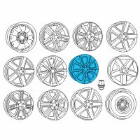 OEM Chrysler 200 Aluminum Wheel Diagram - 1TR44GSAAA