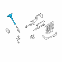 OEM 2014 Infiniti QX70 Ignition Coil Assembly Diagram - 22448-EY00A