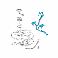 OEM Cadillac XTS Filler Pipe Diagram - 23335592