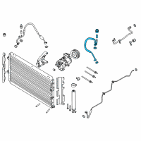 OEM 2015 Ford Mustang AC Hoses Diagram - FR3Z-19D742-E