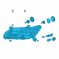 OEM Acura ILX Front Headlight Assembly Housing Diagram - 33100-TX6-A02