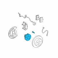 OEM Lexus IS250 Front Axle Hub & Bearing Assembly Diagram - 43550-30011