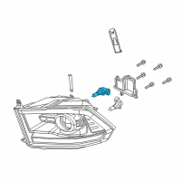 OEM 2014 Ram 3500 Headlamp Bulb Diagram - L09005LL