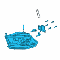 OEM 2017 Ram 3500 Headlamp-Headlamp Park And Turn Diagram - 68324941AD