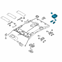 OEM Kia Optima Lamp Assembly-Overhead Console Diagram - 92800D4020BGA