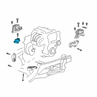 OEM 2022 GMC Terrain Transmission Mount Bracket Diagram - 23463117