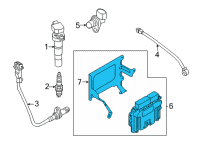 OEM 2021 Kia Seltos Computer & Bracket A Diagram - 391282BSP9