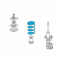 OEM Acura RSX Spring, Front Diagram - 51401-S6M-A52