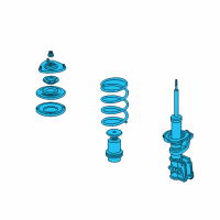 OEM 2006 Acura RSX Shock Absorber Assembly, Right Front Diagram - 51601-S6M-C53