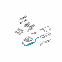 OEM 2003 Chevrolet Venture 3Way Catalytic Convertor Assembly (W/ Exhaust Manifold P Diagram - 10343942