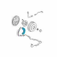 OEM Honda Odyssey Shoe B, Rear Brake Diagram - 43154-S0X-023