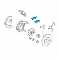 OEM 2002 Chrysler Concorde Rear Disc Brake Pad Diagram - 5080896AB