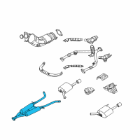 OEM 2007 Infiniti G35 Exhaust Sub Muffler Assembly Diagram - 20300-JK60A