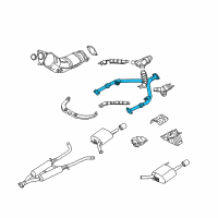 OEM 2011 Infiniti M37 Front Exhaust Tube Assembly Diagram - 20020-JK000