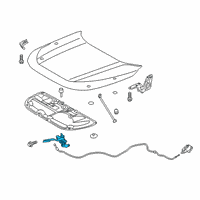 OEM 2021 Toyota RAV4 Prime Latch Assembly Diagram - 53510-0R060