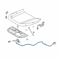 OEM 2021 Toyota RAV4 Prime Release Cable Diagram - 53630-0R050