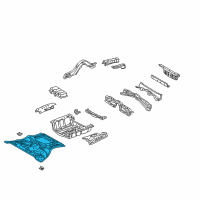 OEM 2002 Lexus LS430 Pan,Center Floor Diagram - 58211-50900