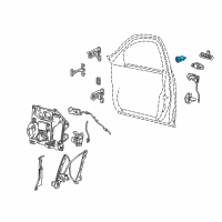 OEM Lincoln LS Lock Cylinder Assembly Diagram - XW4Z-5421990-CB