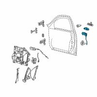 OEM 2004 Lincoln LS Handle, Outside Diagram - 6W4Z-5422404-APTM