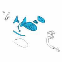 OEM 2013 Nissan Altima Mirror Assembly-Outside RH Diagram - 96301-3TH0A