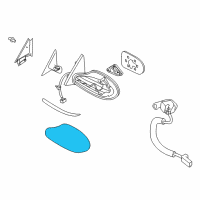 OEM 2016 Nissan Sentra GARNISH Door Mirror RH Diagram - 96373-3TH1A