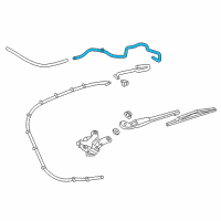 OEM Cadillac Washer Hose Diagram - 84165514