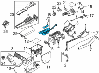 OEM 2020 Hyundai Sonata Cup Holder Assembly Diagram - 84670-L0000-XHA