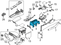 OEM 2020 Hyundai Sonata Bridge-FR Console Ctr Diagram - 846A3-L0000