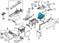 OEM 2022 Hyundai Sonata Bridge-FR Console UPR Diagram - 846A2-L0000