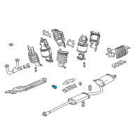 OEM 2005 Honda Pilot Rubber, Exhuast Mounting Diagram - 18215-S9V-A01