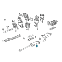 OEM 2007 Honda Pilot Rubber, Exhuast Mounting Diagram - 18215-S3V-A12