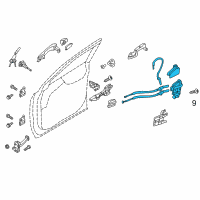 OEM Hyundai Santa Fe XL Latch Assembly-Front Door, RH Diagram - 81320-2W010