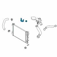 OEM 2022 Hyundai Venue Bracket Assembly-Radiator MTG, UPR Diagram - 25333-K2000