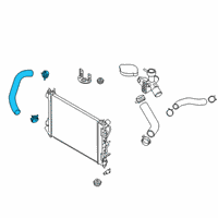 OEM Hyundai Venue Hose Assembly-RADAATOR, LWR Diagram - 25415-K2100