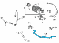 OEM 2021 Toyota Highlander Vapor Hose Diagram - 23820-F0081