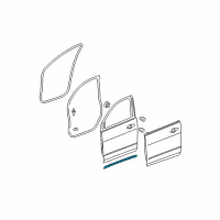 OEM 2011 Acura MDX Seal, Right Front Door Side Sill Diagram - 72327-STX-A01